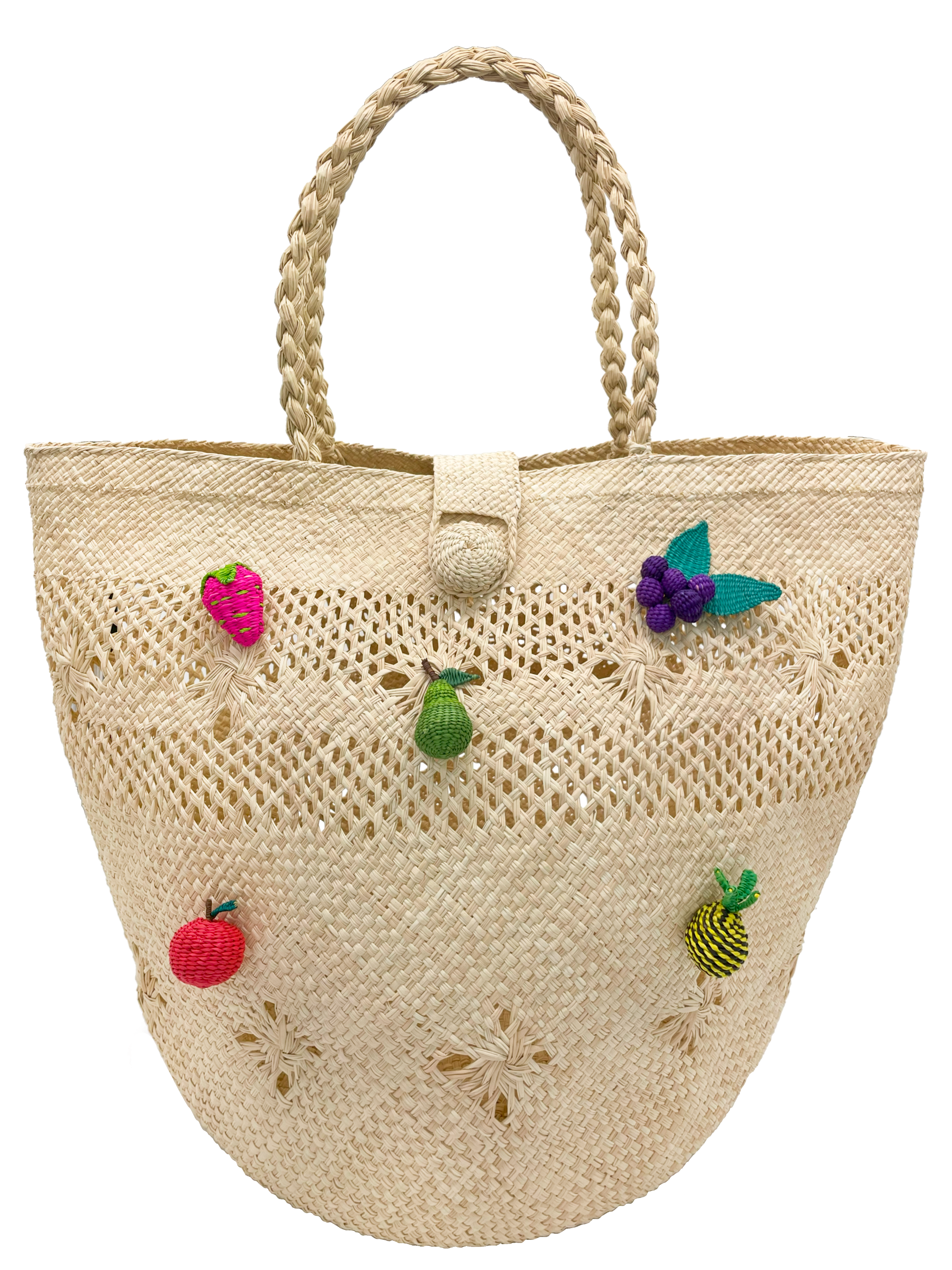SunnyFruit Straw Tote
