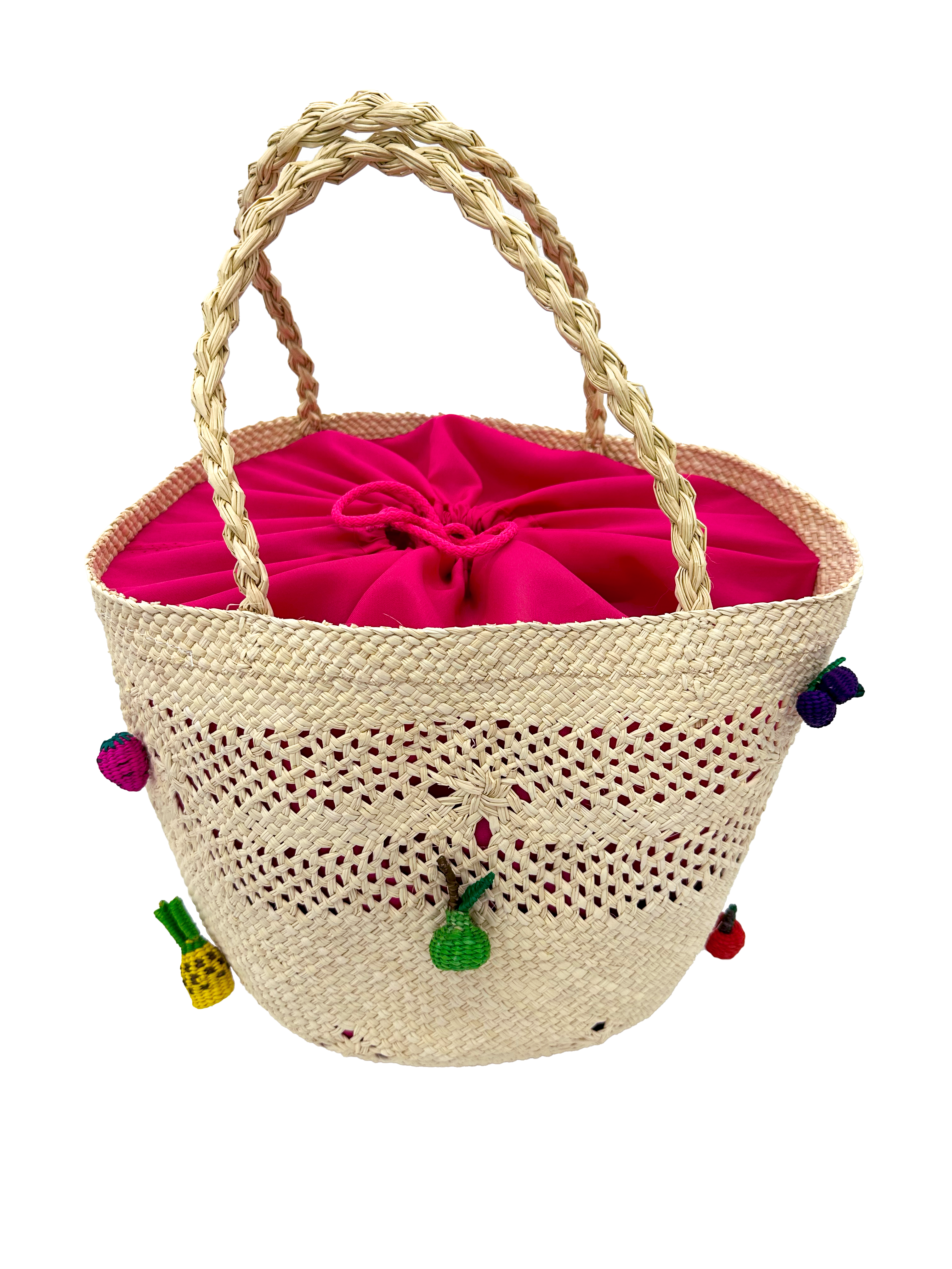 SunnyFruit Straw Tote (small)