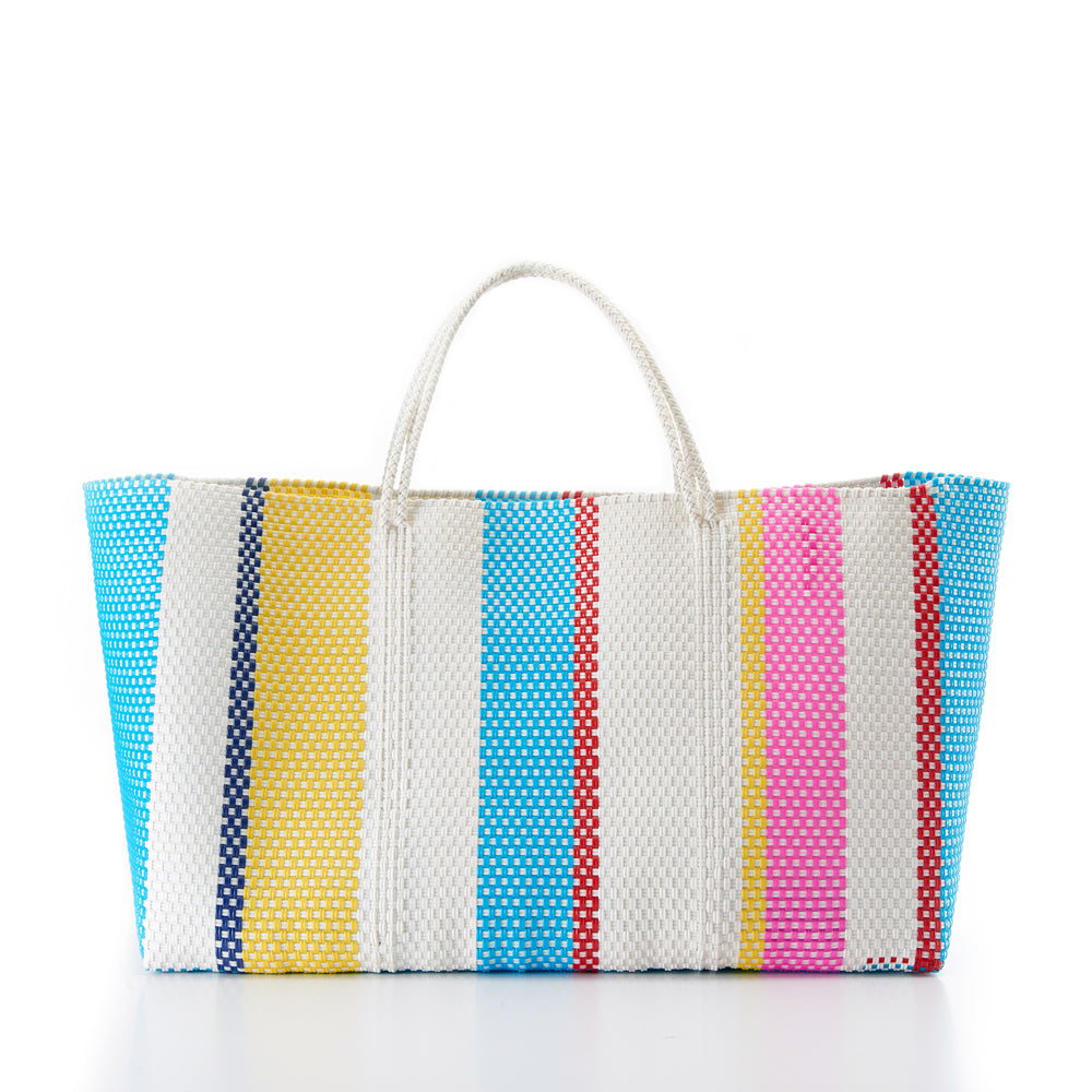 Jumbo bag pink torquoise yellow Amor y Mezcal