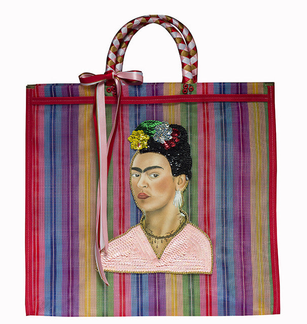 Frida Kahlo portrait in bright colors art Tote Bag by Madame Memento - Fine  Art America