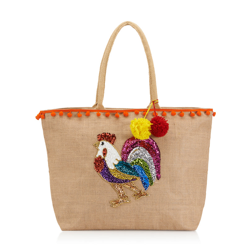 Rooster Beach Bag front Amor y Mezcal