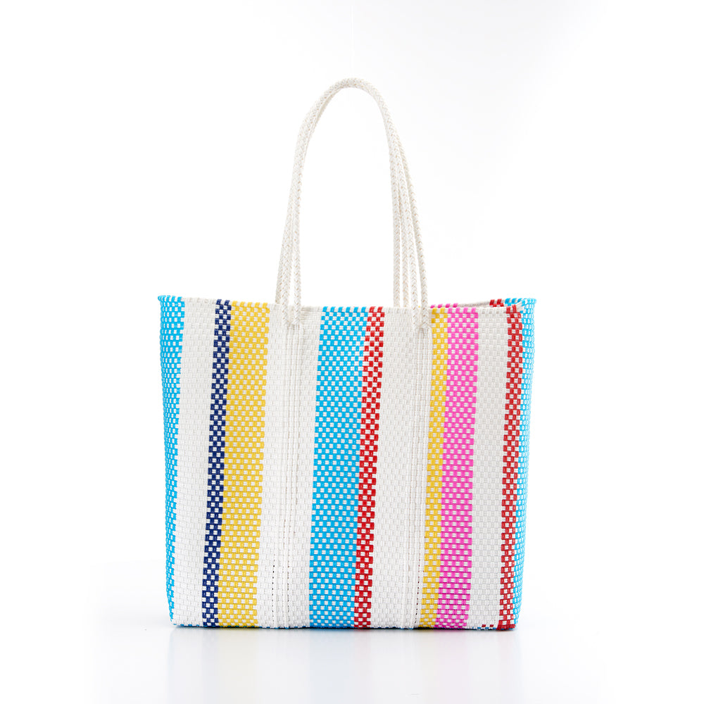 Shopping bag pink torquoise yellow Amor y Mezcal